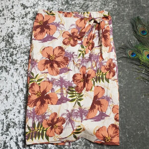 Hell Bunny Vixen Floral Wrap Midi Skirt